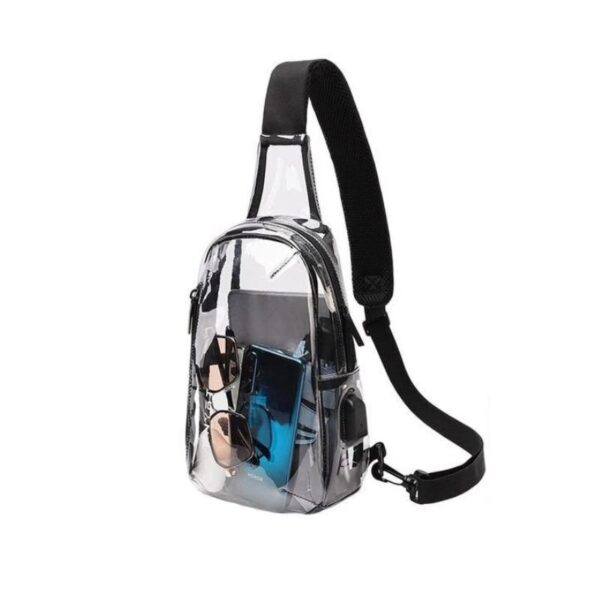 Clear PVC Crossbody Chest Bag